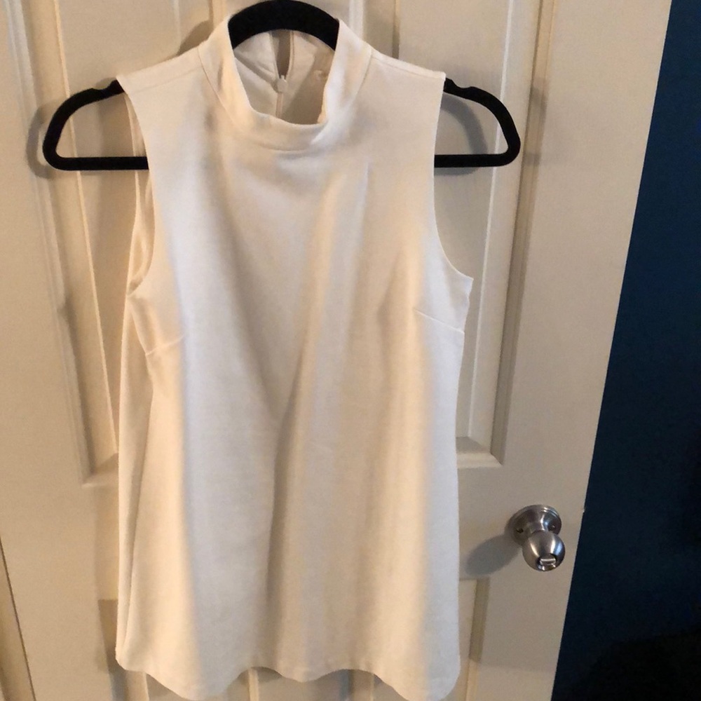 Cream Mock Sleeveless Dress - XS